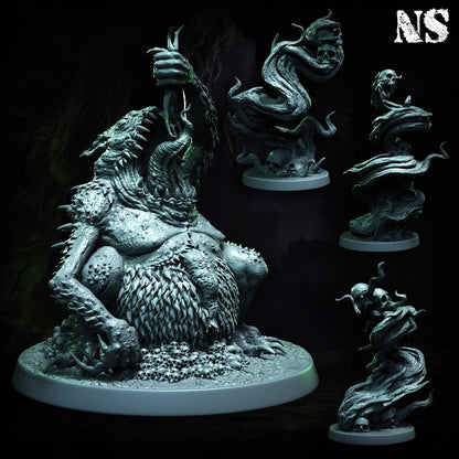 Tsathoggua, Sleeper of N'kai and Formless Spawns Collection | Lovecraft, Elder God | D&D Cosmic Horror Fantasy | NS Miniatures