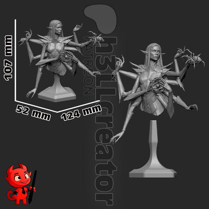 1:12 Queen of Spiders | Resin Garage Kit Figure Game D&D Fan Art | h3LL creator