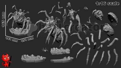 1:12 Queen of Spiders | Resin Garage Kit Figure Game D&D Fan Art | h3LL creator