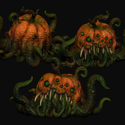 Eldritch Pumpkin, Jack-o-Lantern Monster | Lovecraft, Elder God | D&D Cosmic Horror Fantasy | NS Miniatures