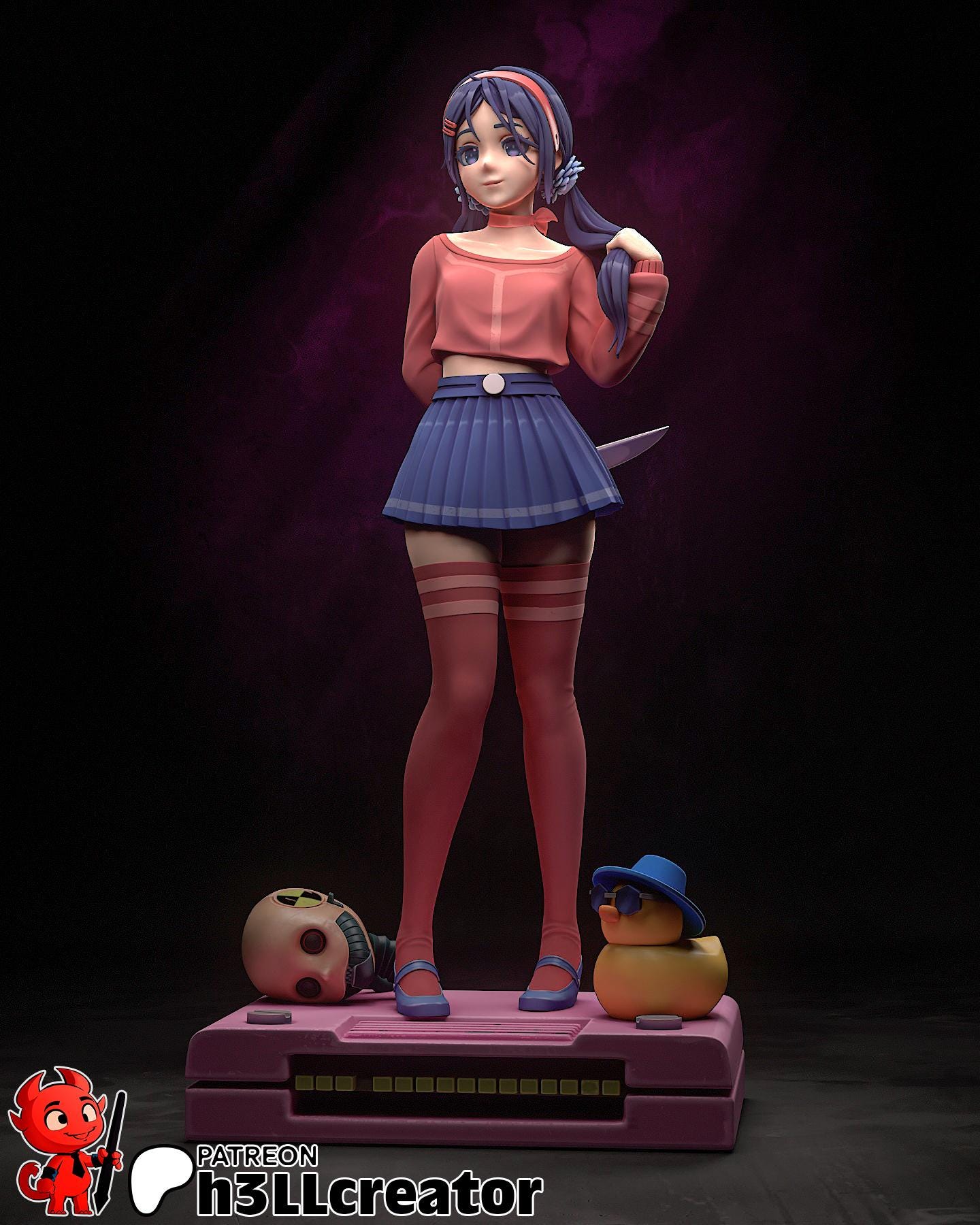 1:12 Crazy Mita | Resin Garage Kit Figure Game Fan Art | h3LL creator