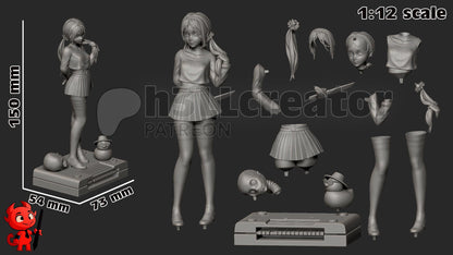 1:12 Crazy Mita | Resin Garage Kit Figure Game Fan Art | h3LL creator