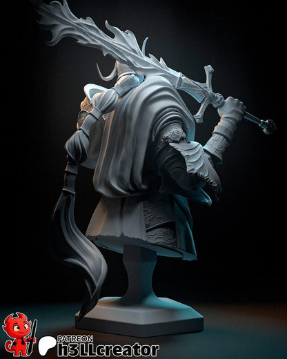1:12 Twin Moon Knight | Resin Garage Kit Figure Game Fan Art | h3LL creator