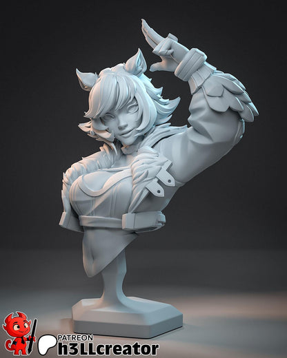 1:12 Squirrely Girlie | Resin Garage Kit Figure Game Comic Fan Art | h3LL creator