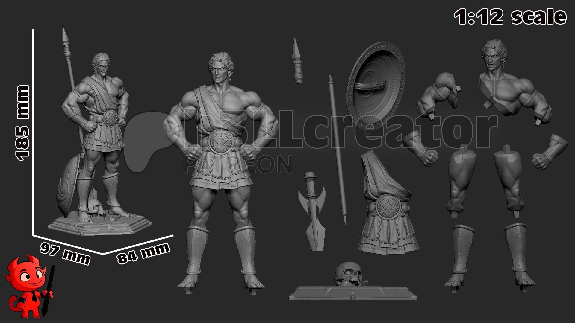 1:12 Hero of Myth | Resin Garage Kit Figure Game Fan Art | h3LL creator