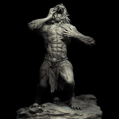 Werewolf, Wolf Man, Scream, Howl, Tear, Rip | Monster Horror Fantasy | Tabletop and Display | NS Miniatures