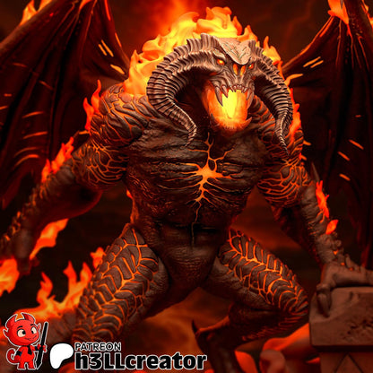 1:12 Fiery Shadow Demon | Resin Garage Kit Figure Movie Book Fan Art | h3LL creator