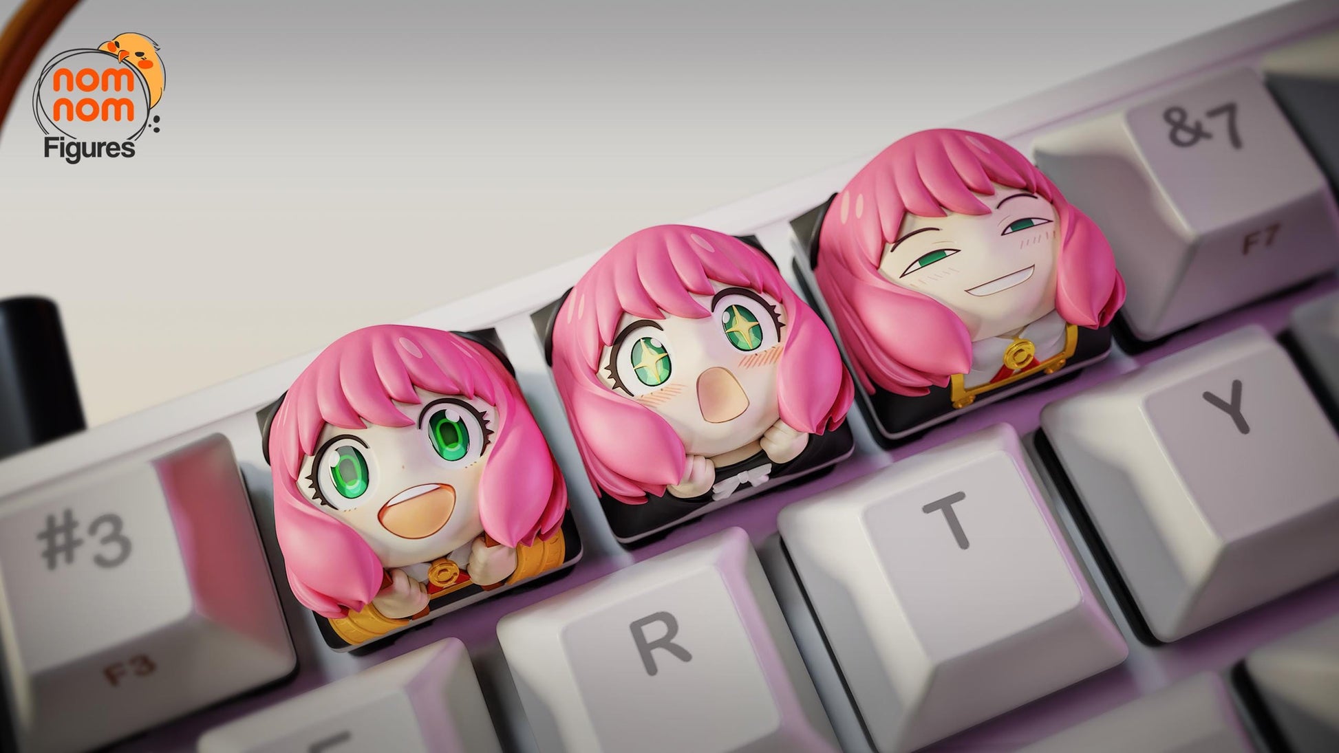 Keycaps - Little Spy | 3D Printed Resin Anime Fan Art | Nomnom Figures