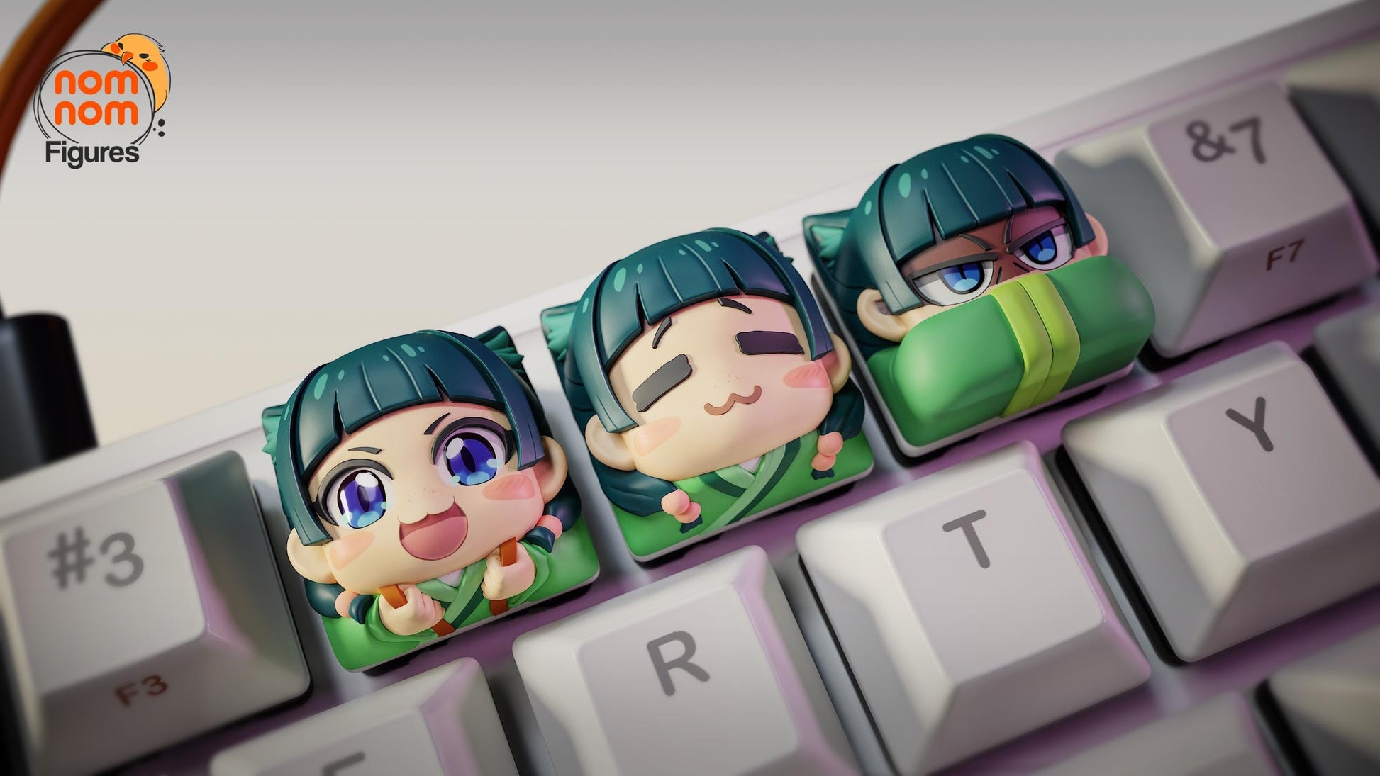 Keycaps - Pretty Healer | 3D Printed Resin Anime Fan Art | Nomnom Figures