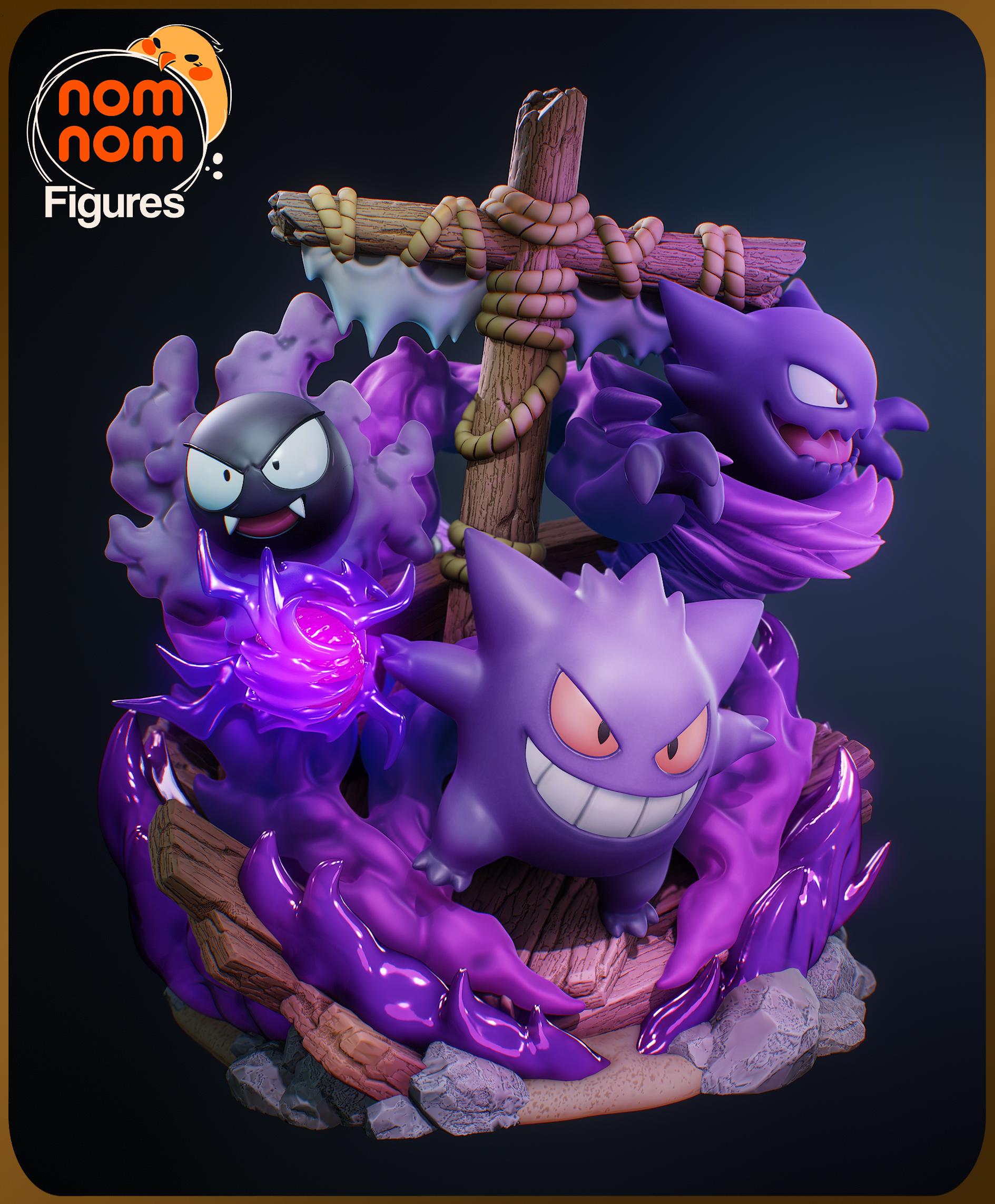 Trio of Ghosts | Resin Garage Kit Figure Anime Game Fan Art | Nomnom Figures