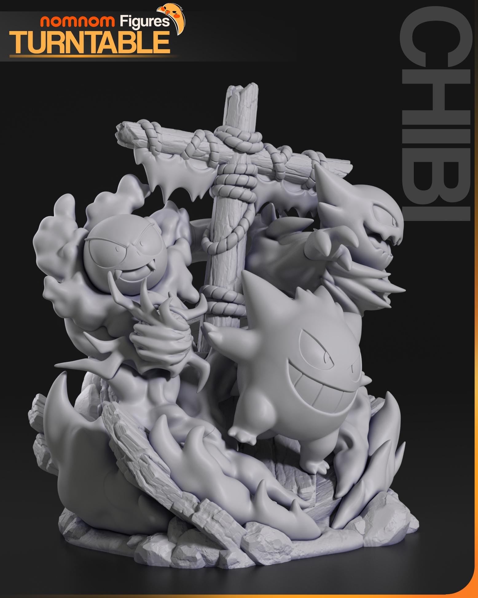 Trio of Ghosts | Resin Garage Kit Figure Anime Game Fan Art | Nomnom Figures