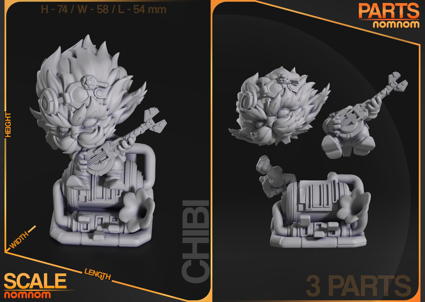 Chibi Arcane Scientist | Resin Garage Kit Figure Show Game Fan Art | Nomnom Figures