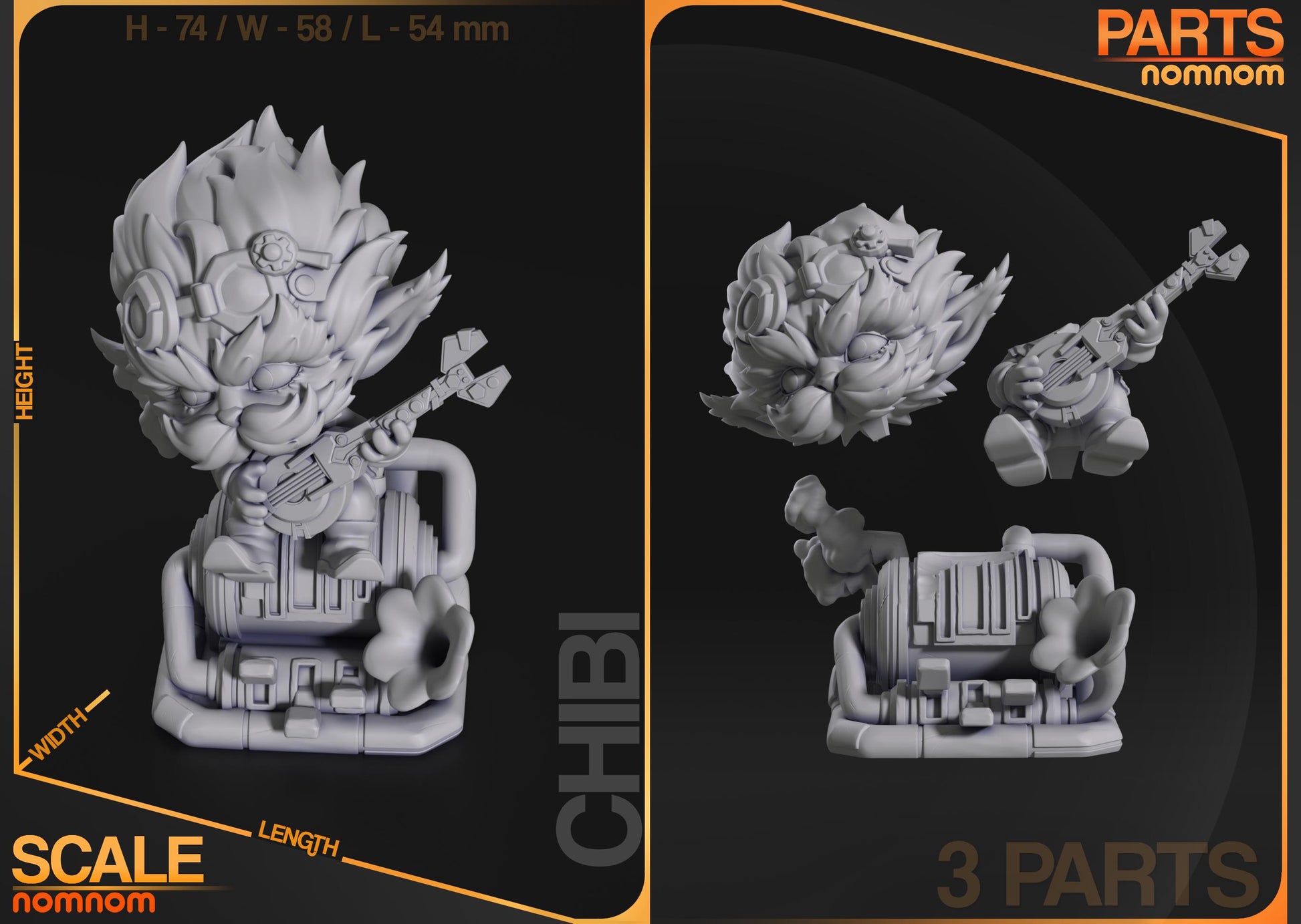 Chibi Arcane Scientist | Resin Garage Kit Figure Show Game Fan Art | Nomnom Figures