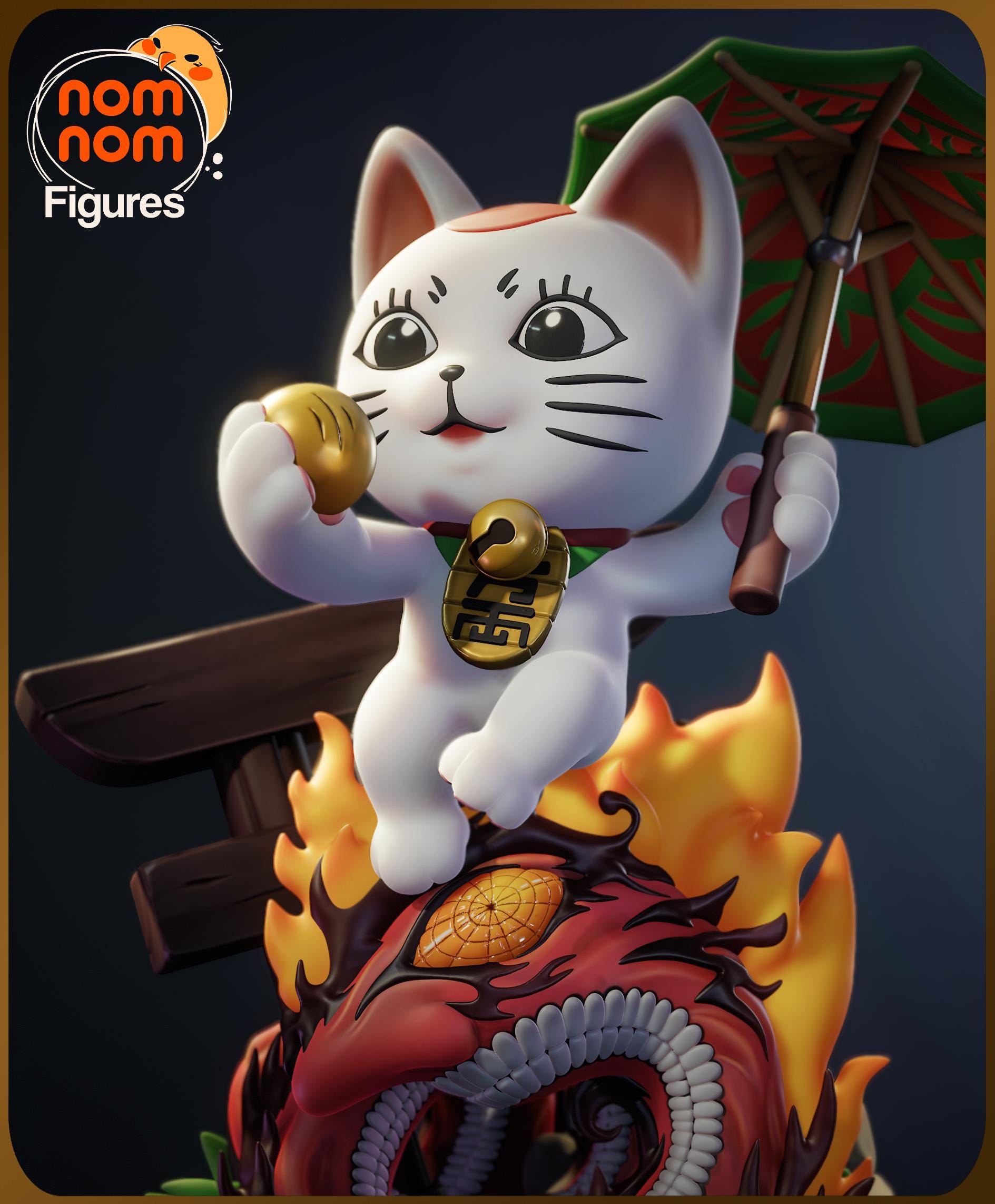Chibi Granny Cat | Resin Garage Kit Figure Anime Fan Art | Nomnom Figures
