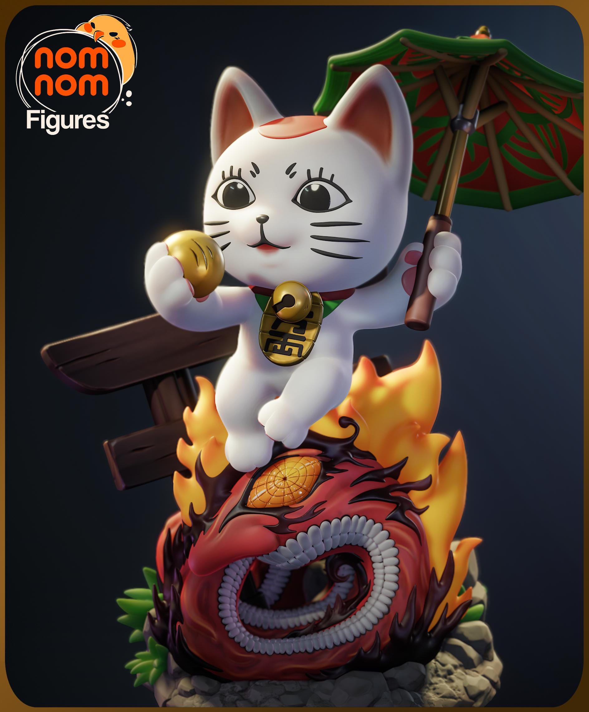 Chibi Granny Cat | Resin Garage Kit Figure Anime Fan Art | Nomnom Figures