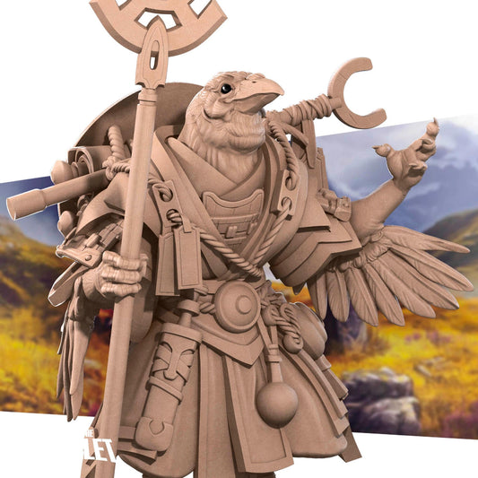 Tengu Oracle | TABLETOP SCALE | D&D Pathfinder TTRPG Miniature | Bite the Bullet