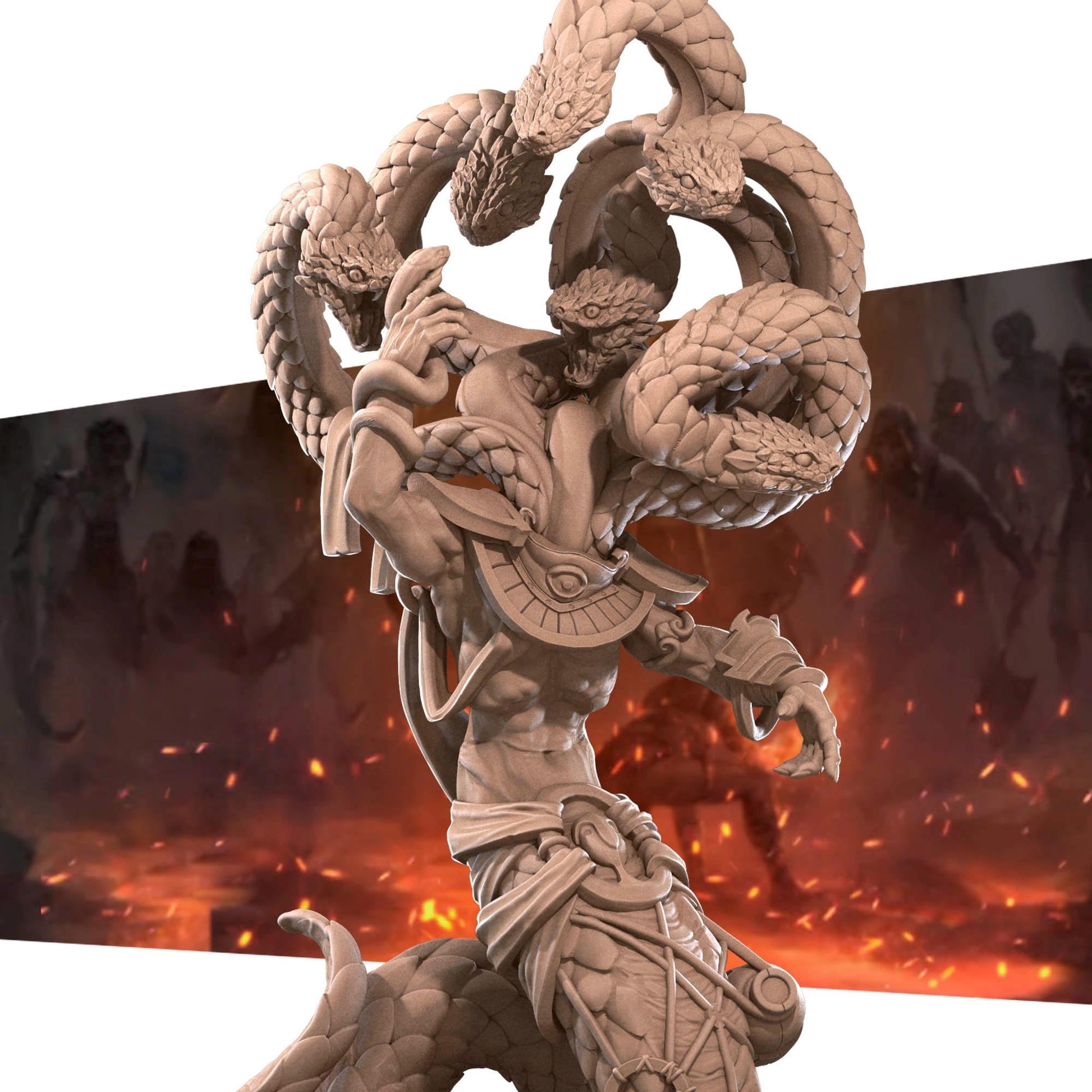 YuanTi Anathema | TABLETOP SCALE | D&D Pathfinder TTRPG Miniature | Bite the Bullet