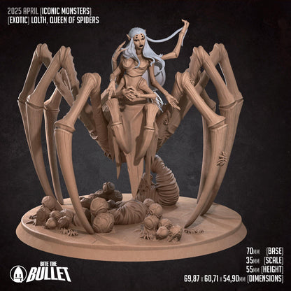 Exxotic Lolth | TABLETOP SCALE | D&D Pathfinder TTRPG Miniature | Bite the Bullet