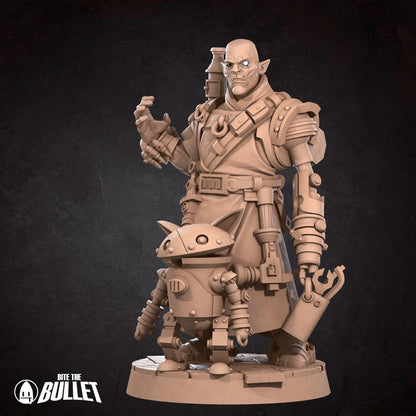 Half-Orc Inventor | TABLETOP SCALE | D&D Pathfinder TTRPG Miniature | Bite the Bullet
