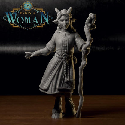 Satyr Sorcerer, Chia | D&D TTRPG Miniature | DnD Is A Woman | NO BASE