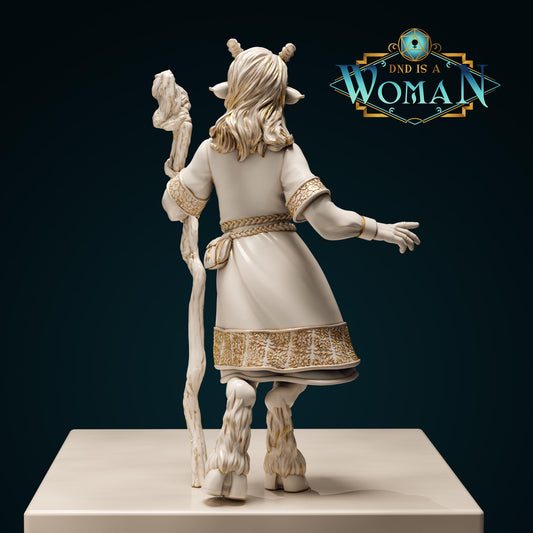 Satyr Sorcerer, Chia | D&D TTRPG Miniature | DnD Is A Woman | NO BASE