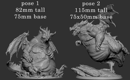 Main Chonk, Dragon, Chonksters of D&D | TABLETOP SCALE | DnD TTRPG Mini | Mini Monster Mayhem