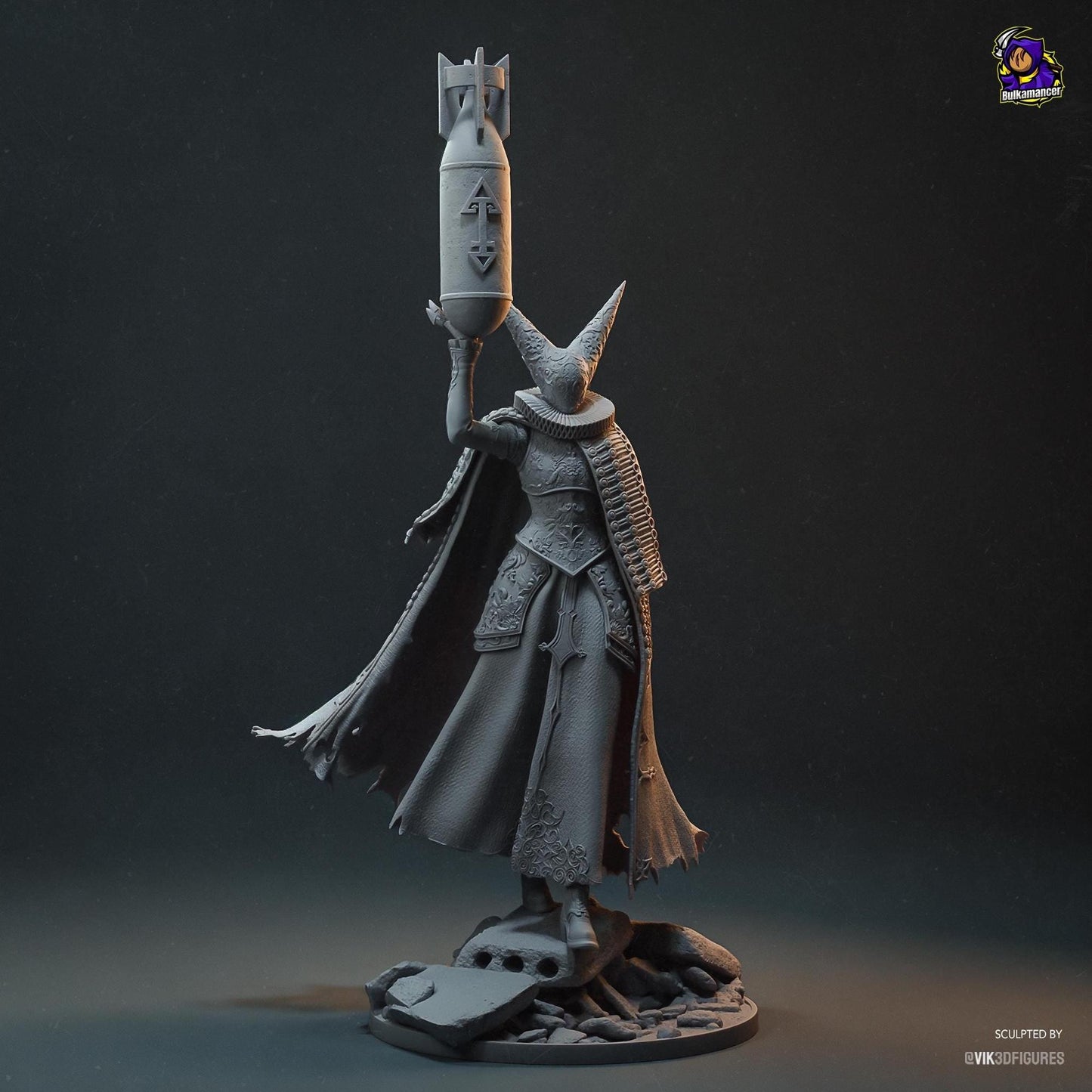 Artillery Witch, Trench Crusade | Resin Garage Kit Sculpture Anime Video Game Fan Art Statue | Bulkamancer Sculpts