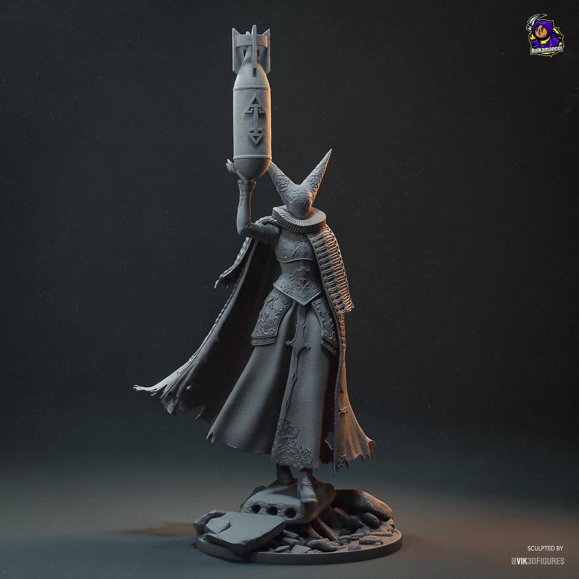 Artillery Witch, Trench Crusade | Resin Garage Kit Sculpture Anime Video Game Fan Art Statue | Bulkamancer Sculpts