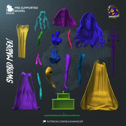 Blind Priestess | Resin Garage Kit Sculpture Anime Video Game Fan Art Statue | Bulkamancer Sculpts