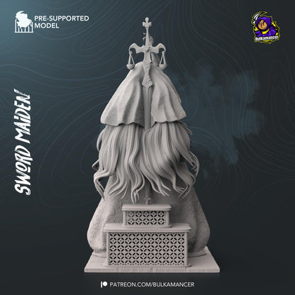 Blind Priestess | Resin Garage Kit Sculpture Anime Video Game Fan Art Statue | Bulkamancer Sculpts