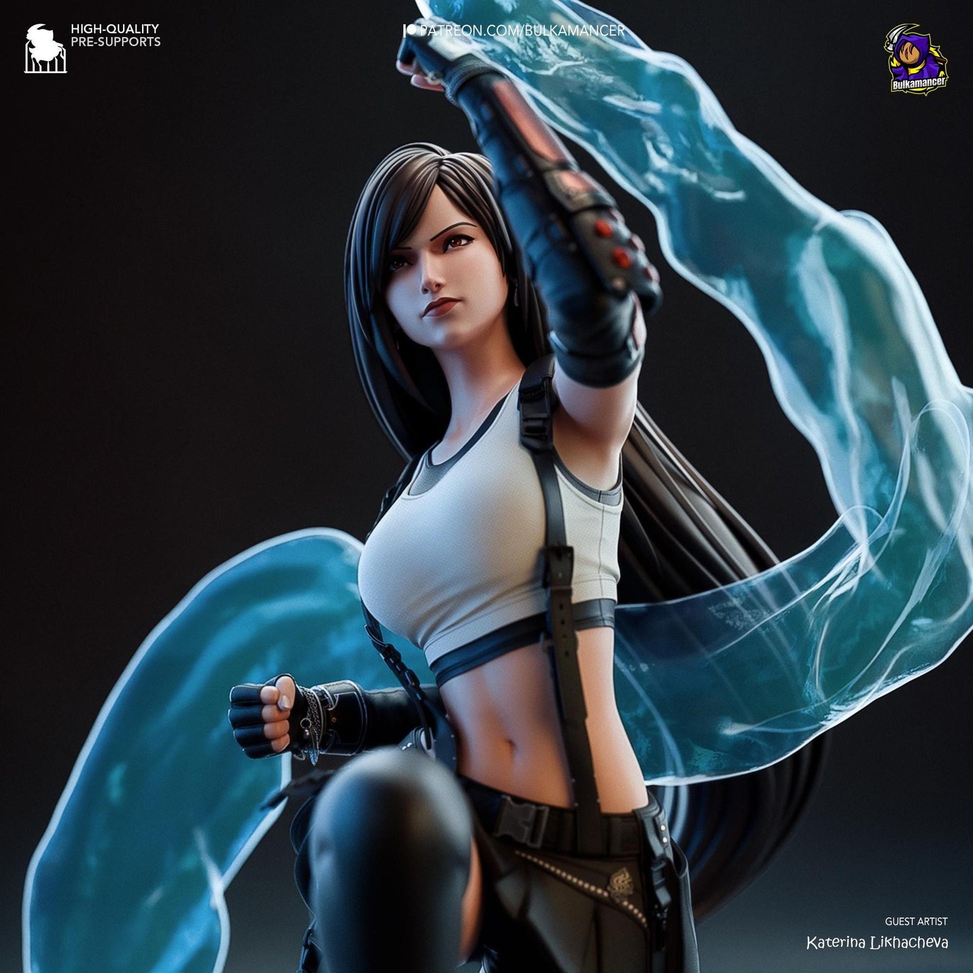 Brawler Barmaid | Resin Garage Kit Sculpture Anime Video Game Fan Art Statue | Bulkamancer Sculpts