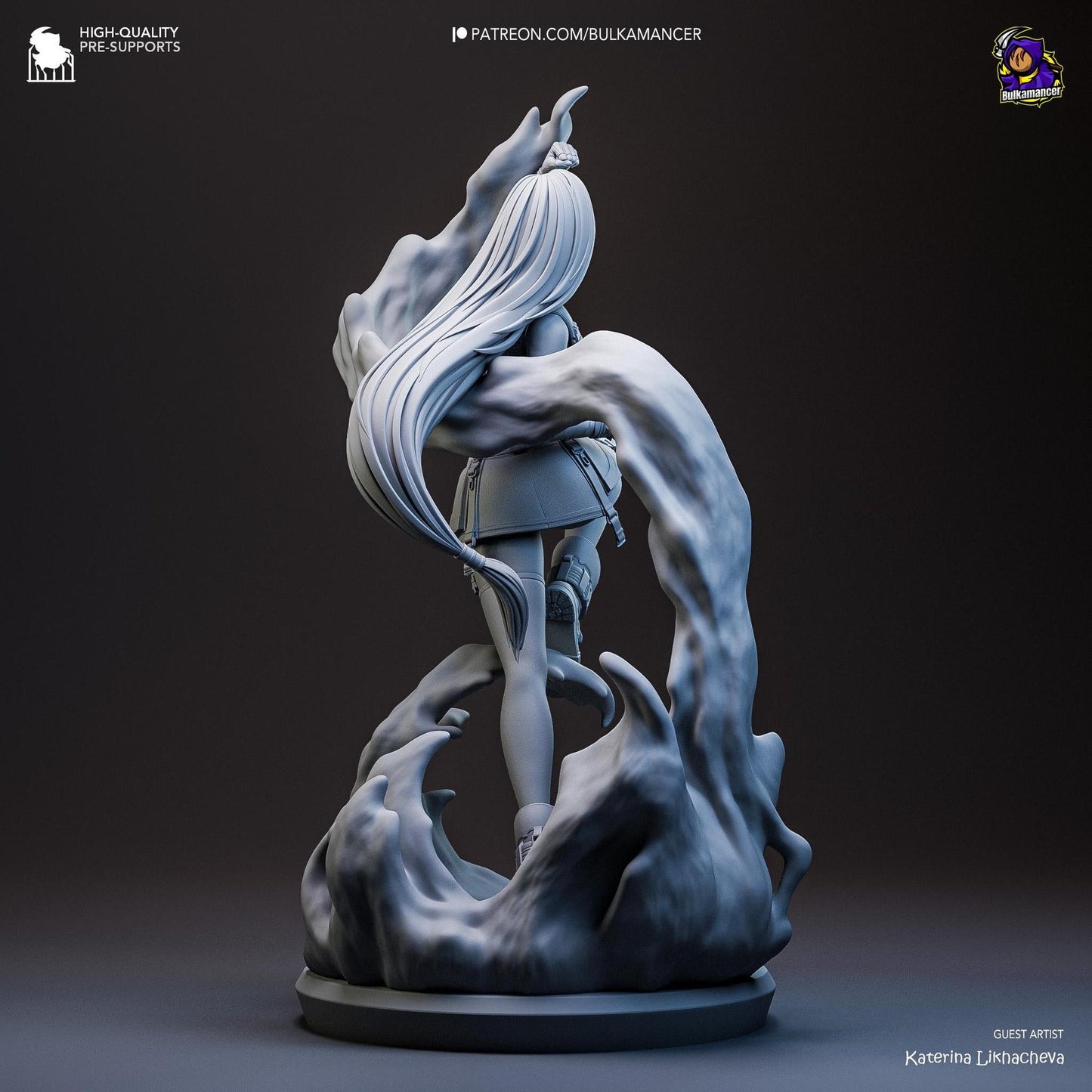 Brawler Barmaid | Resin Garage Kit Sculpture Anime Video Game Fan Art Statue | Bulkamancer Sculpts