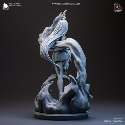 Brawler Barmaid | Resin Garage Kit Sculpture Anime Video Game Fan Art Statue | Bulkamancer Sculpts