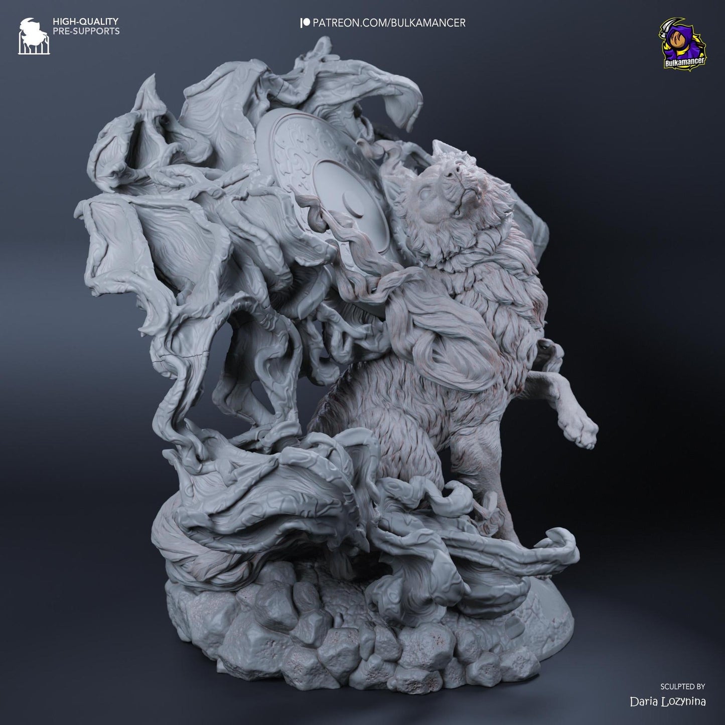 Celestial Wolf | Resin Garage Kit Sculpture Anime Video Game Fan Art Statue | Bulkamancer Sculpts