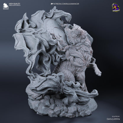 Celestial Wolf | Resin Garage Kit Sculpture Anime Video Game Fan Art Statue | Bulkamancer Sculpts