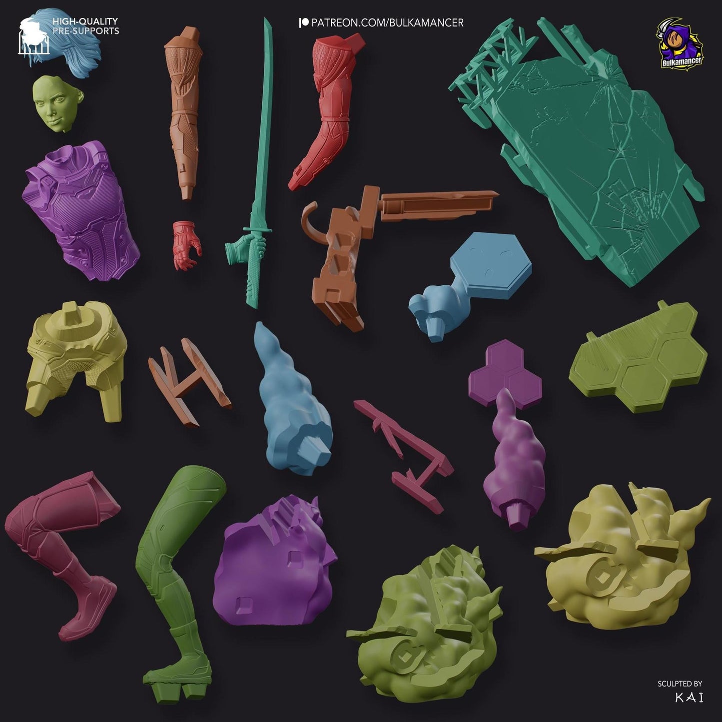 Cyber Ninja | Resin Garage Kit Sculpture Anime Video Game Fan Art Statue | Bulkamancer Sculpts