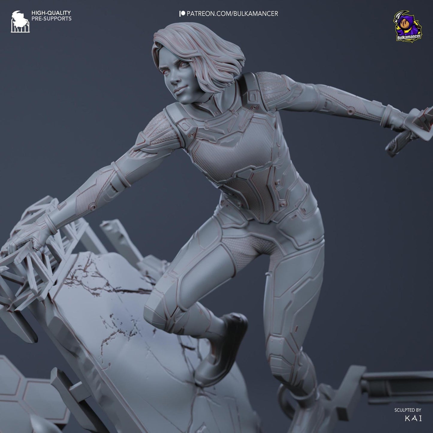 Cyber Ninja | Resin Garage Kit Sculpture Anime Video Game Fan Art Statue | Bulkamancer Sculpts