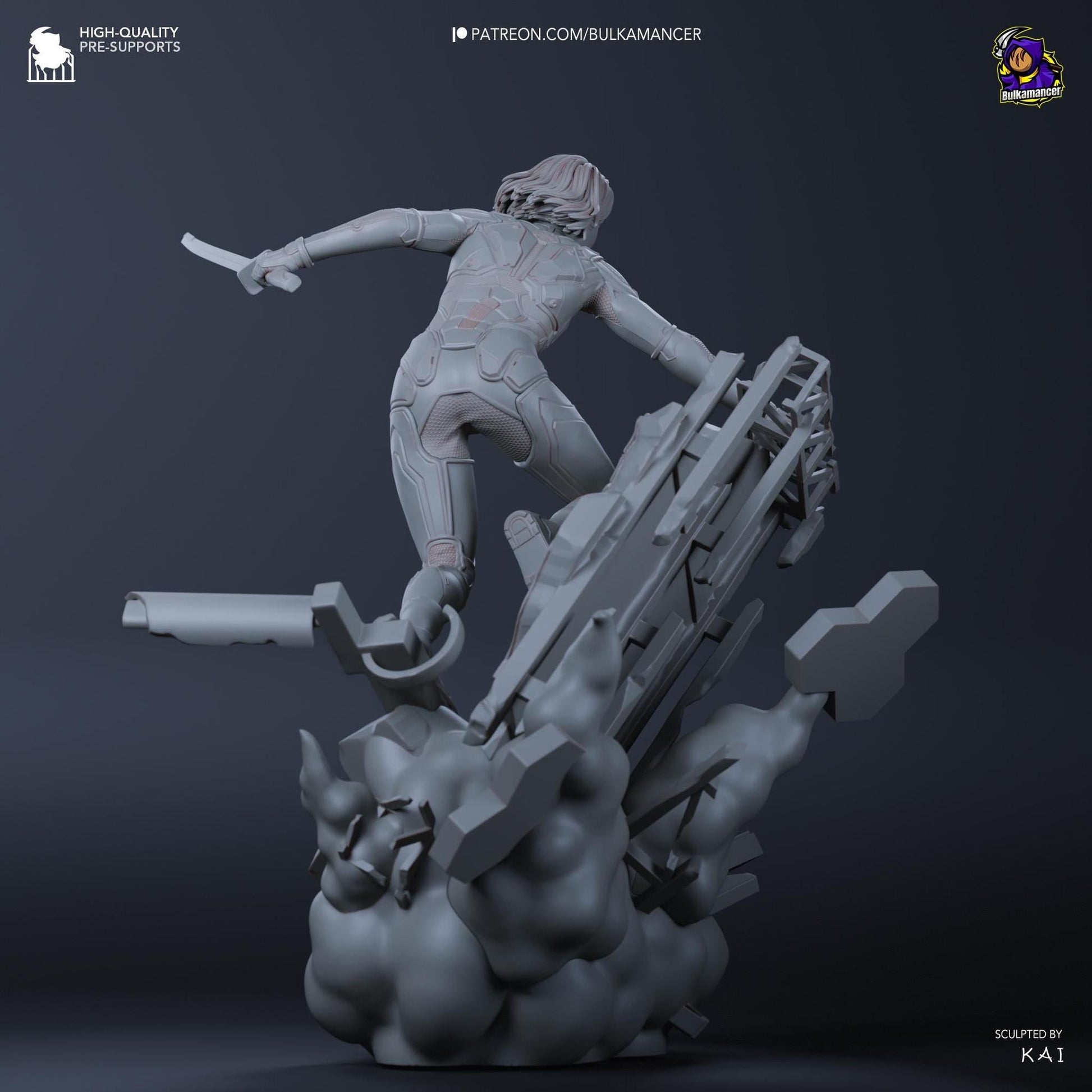 Cyber Ninja | Resin Garage Kit Sculpture Anime Video Game Fan Art Statue | Bulkamancer Sculpts