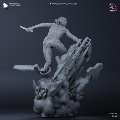 Cyber Ninja | Resin Garage Kit Sculpture Anime Video Game Fan Art Statue | Bulkamancer Sculpts