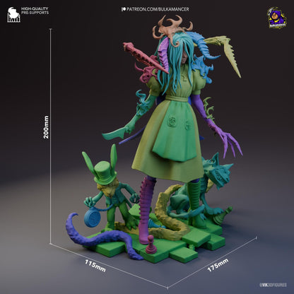 Girl Dressed in Madness | Resin Garage Kit Sculpture Anime Video Game Fan Art Statue | Bulkamancer Sculpts