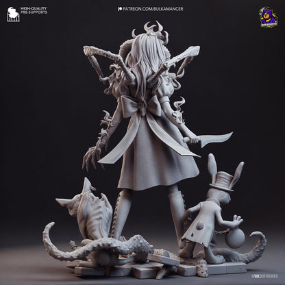 Girl Dressed in Madness | Resin Garage Kit Sculpture Anime Video Game Fan Art Statue | Bulkamancer Sculpts