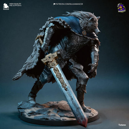 Half-Wolf Shadow | Resin Garage Kit Sculpture Anime Video Game Fan Art Statue | Bulkamancer Sculpts