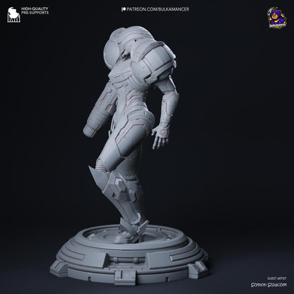 Intergalactic Bounty Hunter | Resin Garage Kit Sculpture Anime Video Game Fan Art Statue | Bulkamancer Sculpts