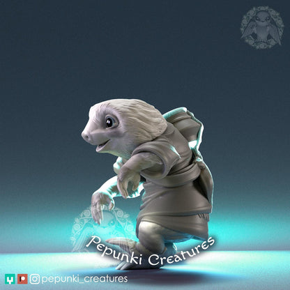 Sloth Family | Tabletop or Display Scale | D&D Humblewood TTRPG Miniature | Pepunki Creatures