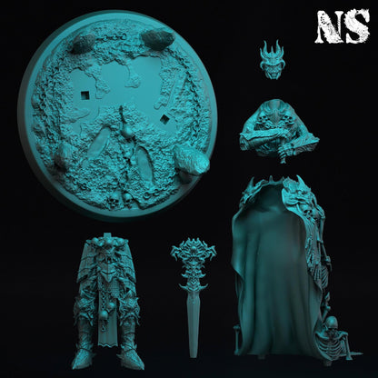 Death Knight and Rising Skeletons | D&D Horror Fantasy Collection | NS Miniatures