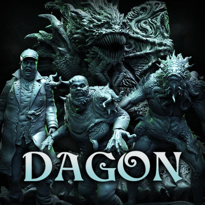 Father Dagon and Deep Ones Collection | Lovecraft, Elder God | D&D Cosmic Horror Fantasy | NS Miniatures
