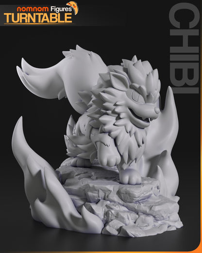 Chibi Fire Doggo | Resin Garage Kit Anime Game Fan Art | Nomnom Figures