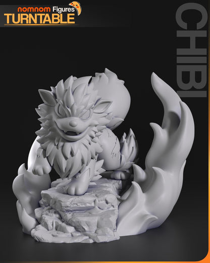 Chibi Fire Doggo | Resin Garage Kit Anime Game Fan Art | Nomnom Figures