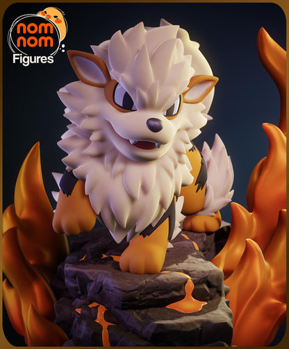 Chibi Fire Doggo | Resin Garage Kit Anime Game Fan Art | Nomnom Figures