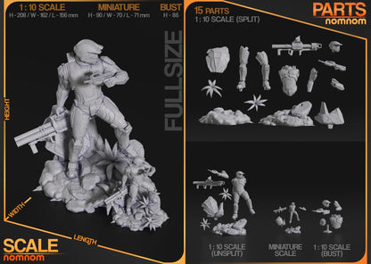 Master Soldier Chief | Resin Garage Kit Figure Game Fan Art | Nomnom Figures
